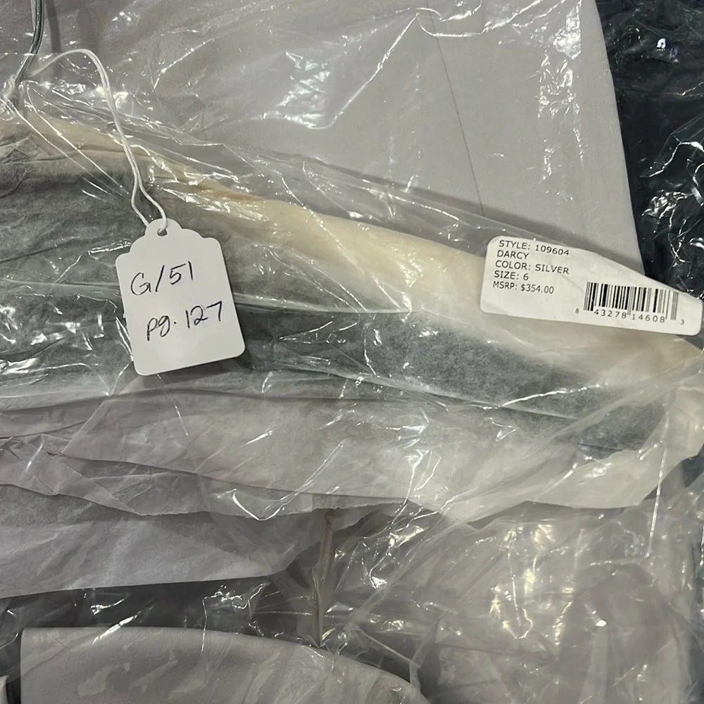 JAY GODFREY Darcy Satin Strapless V Neck Column Gown Maxi Dress W/ Slit -Reemoly - Picture 7 of 7